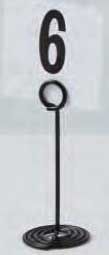 American Metalcraft Black Stainless Steel Swirl Base Number Stand, 2-1/2 Inch Dia. X 6 Inch
