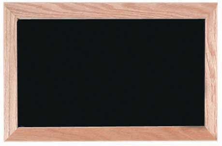 Aarco General Purpose Commercial Series Melamine Black Neon Markerboard With Solid Red Oak Frame, 12 X 18 Inch