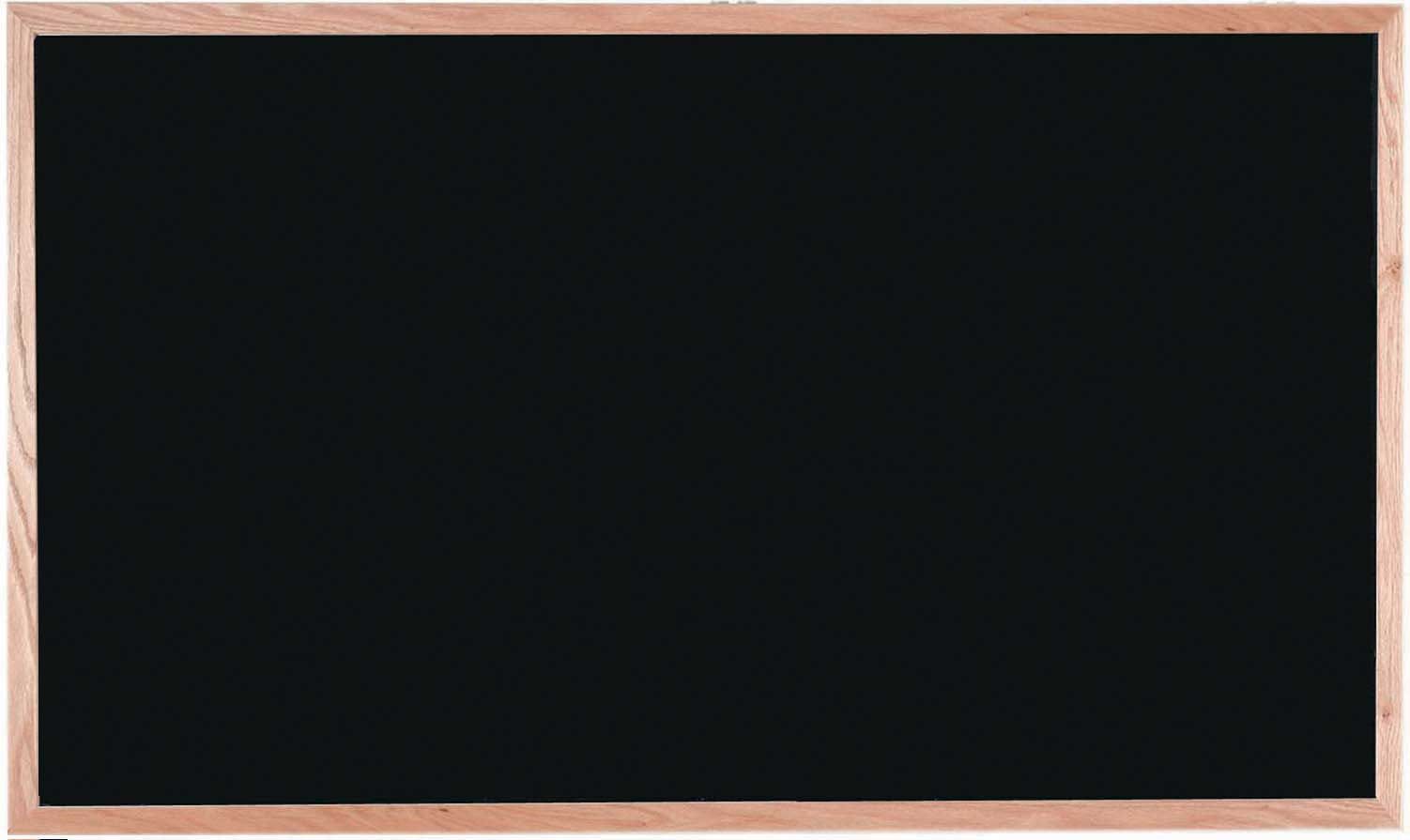 Aarco General Purpose Commercial Series Melamine Black Neon Markerboard With Solid Red Oak Frame, 36 X 60 Inch