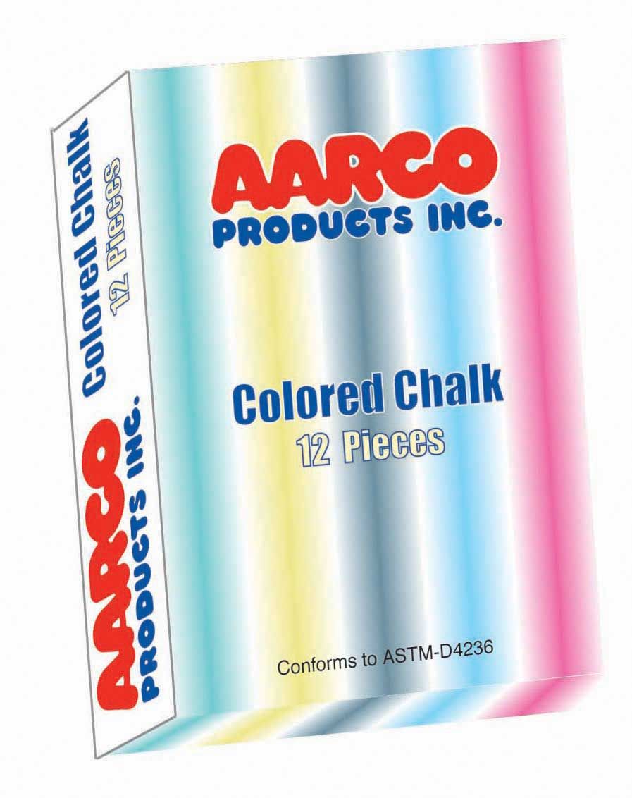 Aarco Colored Chalk -- 144 Per Case