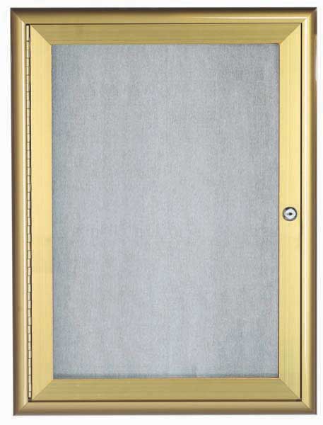Aarco Indoor/outdoor Waterfall Series Gold Enclosed Bulletin Board, 24 X 18 Inch