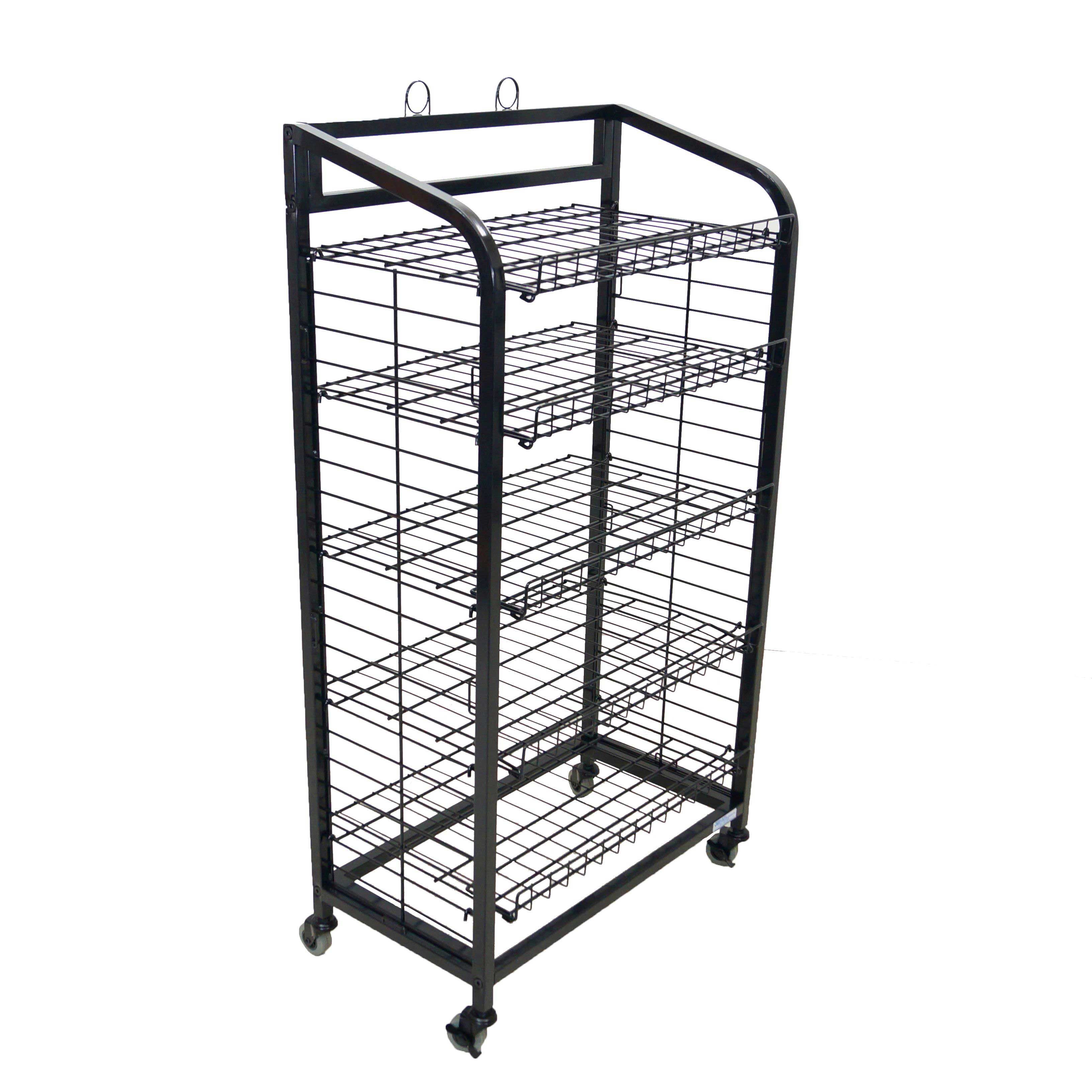 Mobile Merchandisers 5-shelf Bakery Displayblack