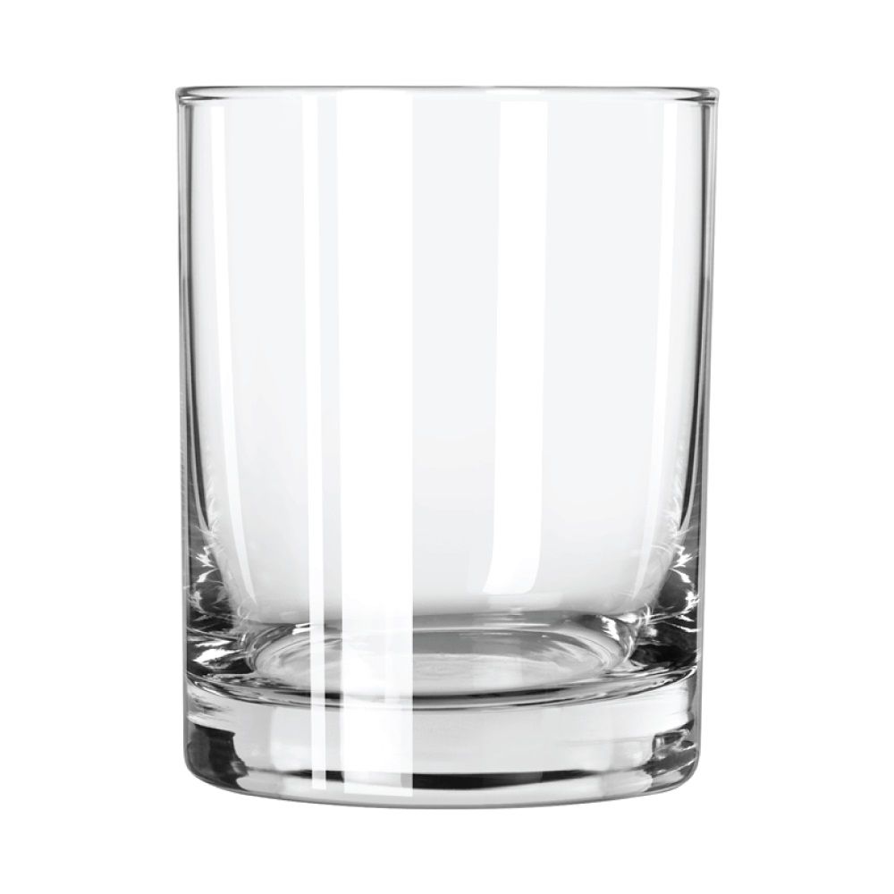 Bgd Promo Double Old Fashioned Rocks Glass With 2 Color Custom Logo, 13.5 Ounce Capacity -- 144 Per Case
