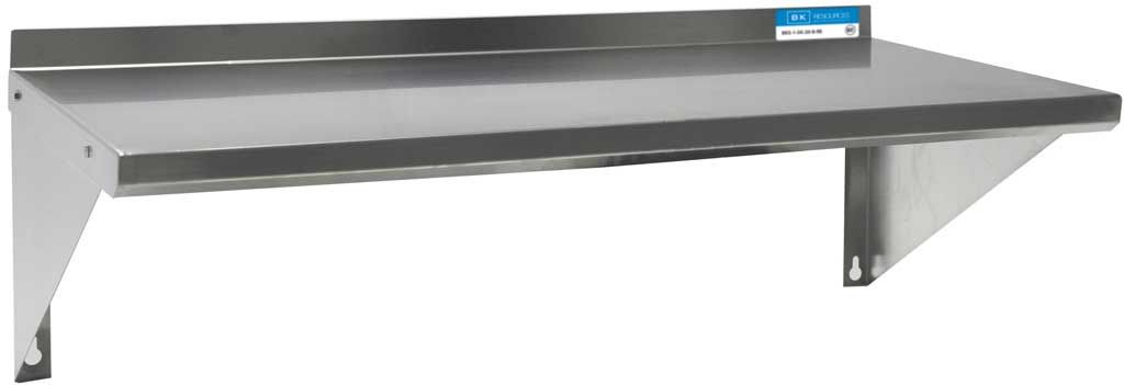 Bk Resources 18/430 Stainless Steel Economy Wall Shelf, 84 Inch Width X 16 Inch Depth