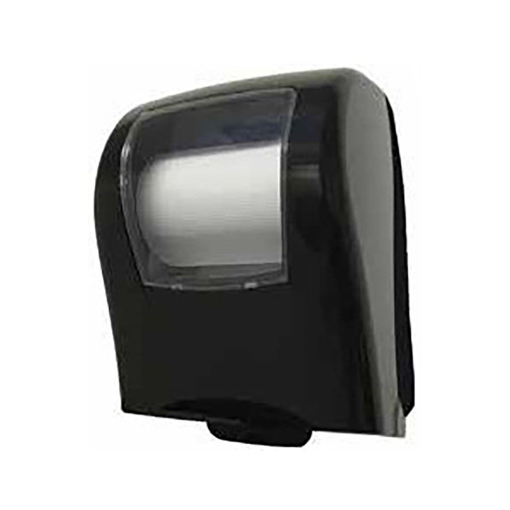 Hawthorn Mechanical Black Hands Free Towel Roll Dispenser