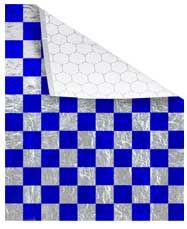 Bagcraft Blue Check Foil/paper Laminated Honeycomb Insulated Sandwich Wrap, 10.5 X 13 Inch -- 2000 Per Case