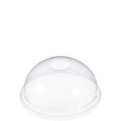 Solo Ultra Clear Plastic Dome Lid With Hole -- 1000 Per Case
