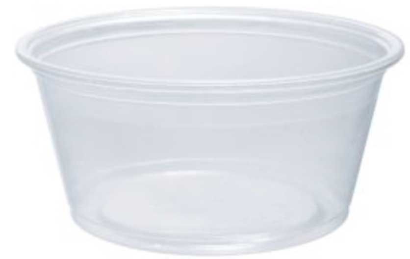 Conex Complementss Polypropylene Clear Round Portion Container, 3.25 Ounce -- 2500 Per Case