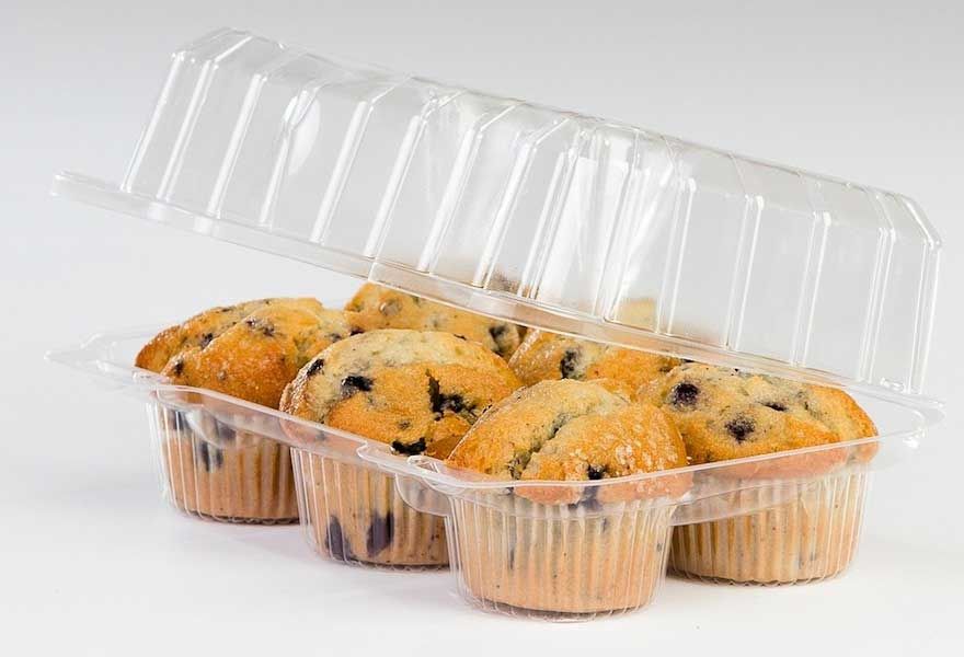 Detroit Forming Polystyrene Clear Cupcake Clamshell, 13.963 X 9.375 X 2 Inch -- 130 Per Case