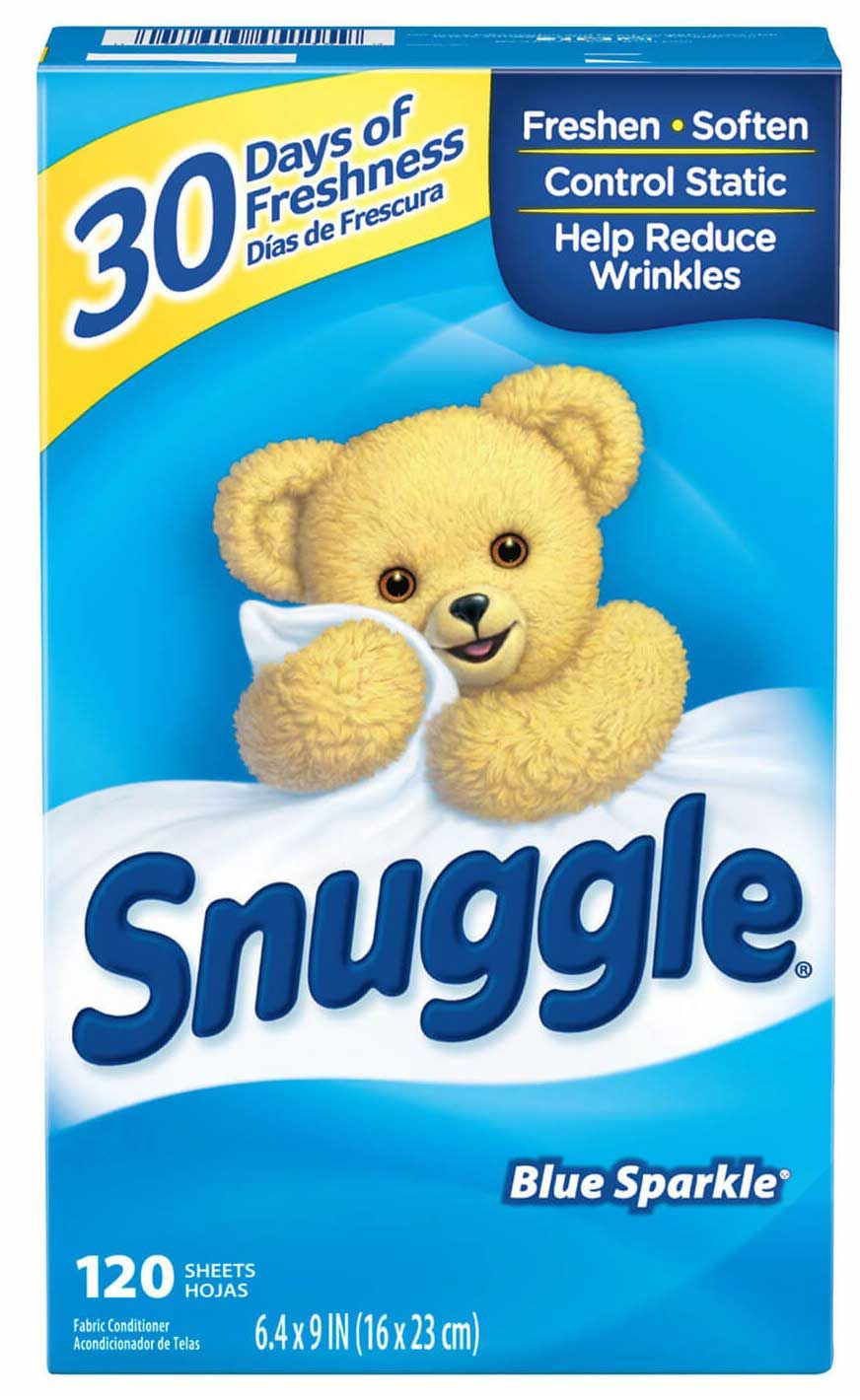 Snuggle Original Blue Sparkle Dryer Sheets, 120 Count -- 6 Per Case