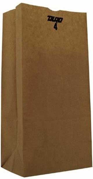 Duro Hilex Poly Standard Kraft Self Opening Style Grocery Bag, 4 Pound -- 500 Per Case