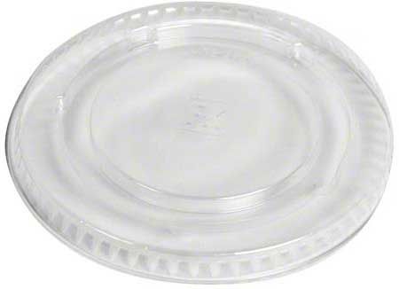 Fabri-kal Pet Clear No Straw Slot Flat Lid -- 1000 Per Case