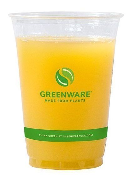 Fabri-kal Greenware Pla Clear Stock Print Cup, 20 Ounce Capacity -- 1000 Per Case