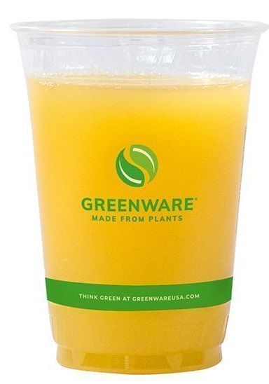 Fabri-kal Greenware Pla Clear Stock Print Cup, 12 To 14 Ounce Capacity -- 1000 Per Case