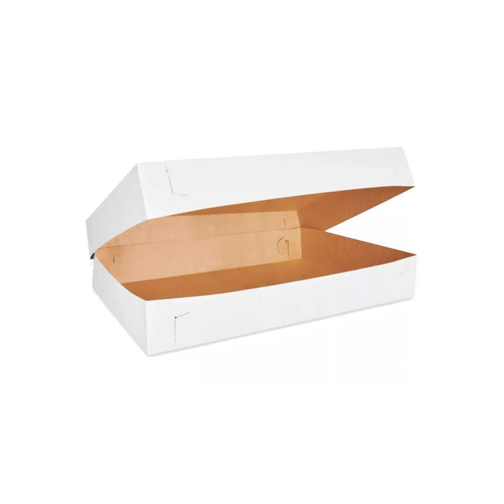 Graphic Packaging White / Kraft Full Sheet Cake Box With Lid, 26.375 X 18.125 X 6 Inch -- 50 Per Case