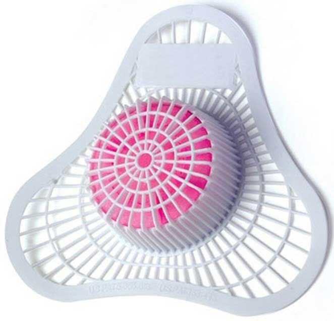 Health Gards Cherry Dark Pink Urinal Screen With Non-para Block -- 12 Per Case