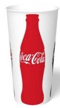Graphic Packaging Double Poly-coated Coke Paper Cold Cup, 22 Ounce Capacity -- 1000 Per Case