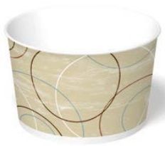 Graphic Packaging Double Poly-coated Champagne Paper Food Container, 8 Ounce Capacity -- 1000 Per Case