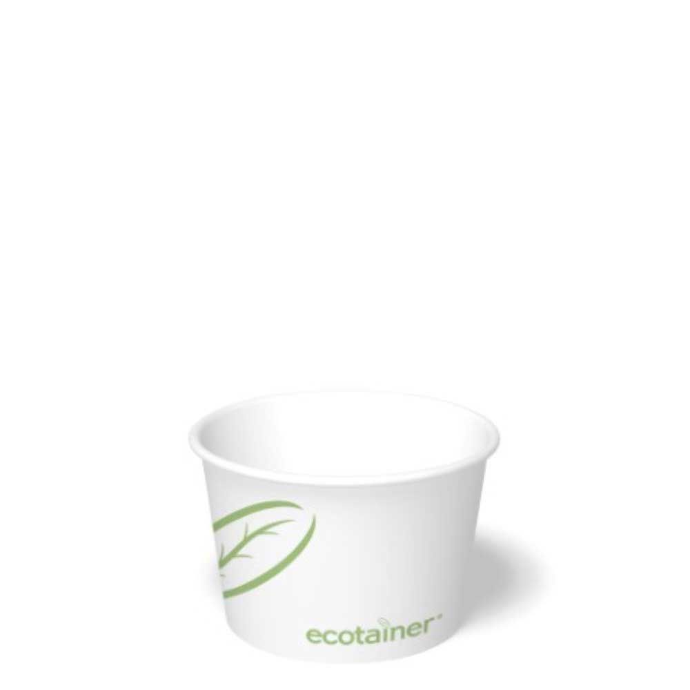 International Paper Ecotainer White Pla Food Container -- 1000 Per Case