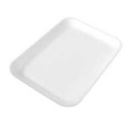Dyne-a-pak White Number 2s Eps Rectangular Meat Tray, 8.25 X 5.75 X 0.62 Inch -- 500 Per Case