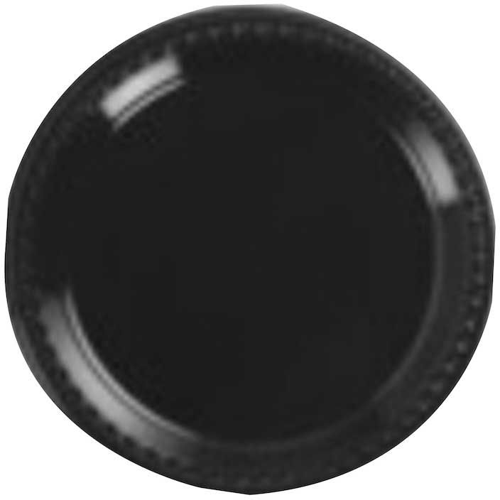 Huhtamaki First Choice Polystyrene Black Round Plate, 9 Inch -- 500 Per Case