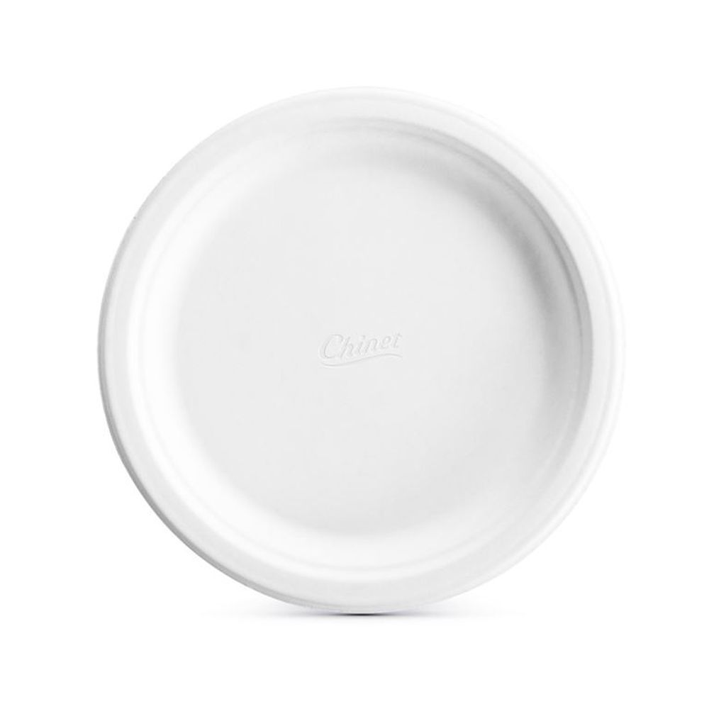 Chinet Classic White Molded Fiber Paper Round Plate, 9.75 Inch -- 500 Per Case