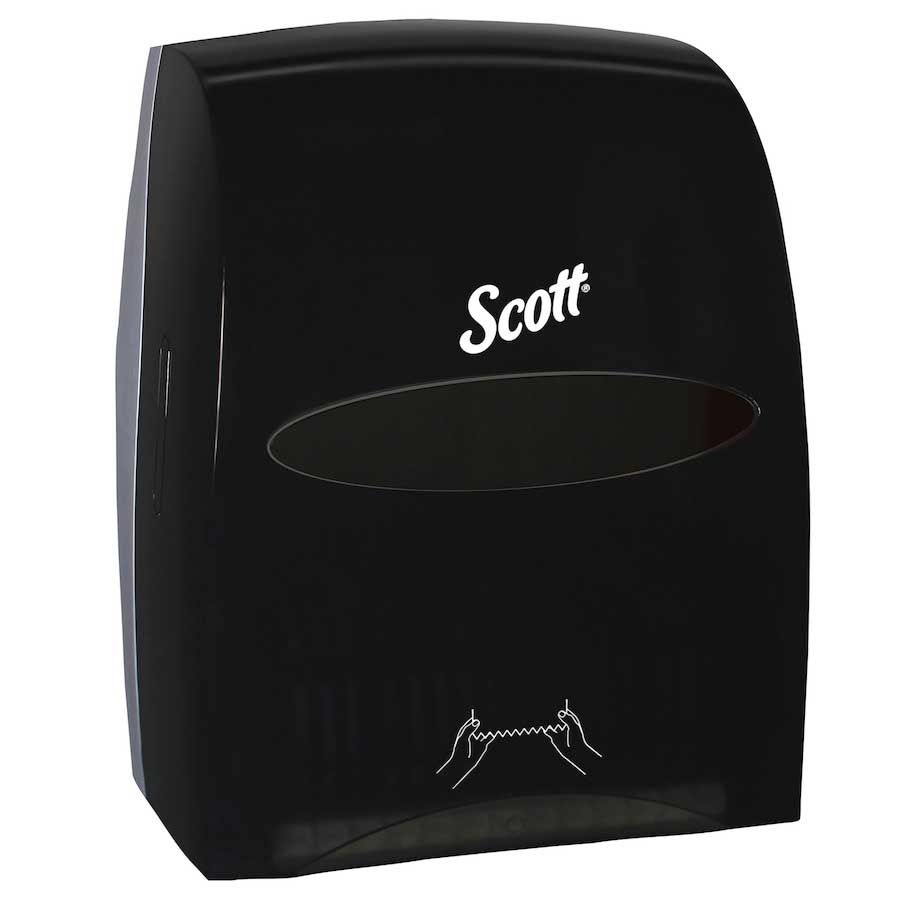 Scott Essential Fast Change Black Plastic Hard Roll Paper Towel Dispenser, 16.94 X 13.06 X 11 Inch
