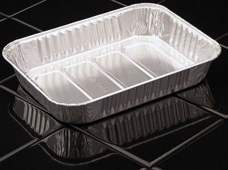 Pactiv Oblong Aluminum Tray, 24.5 Ounce Capacity -- 1000 Per Case