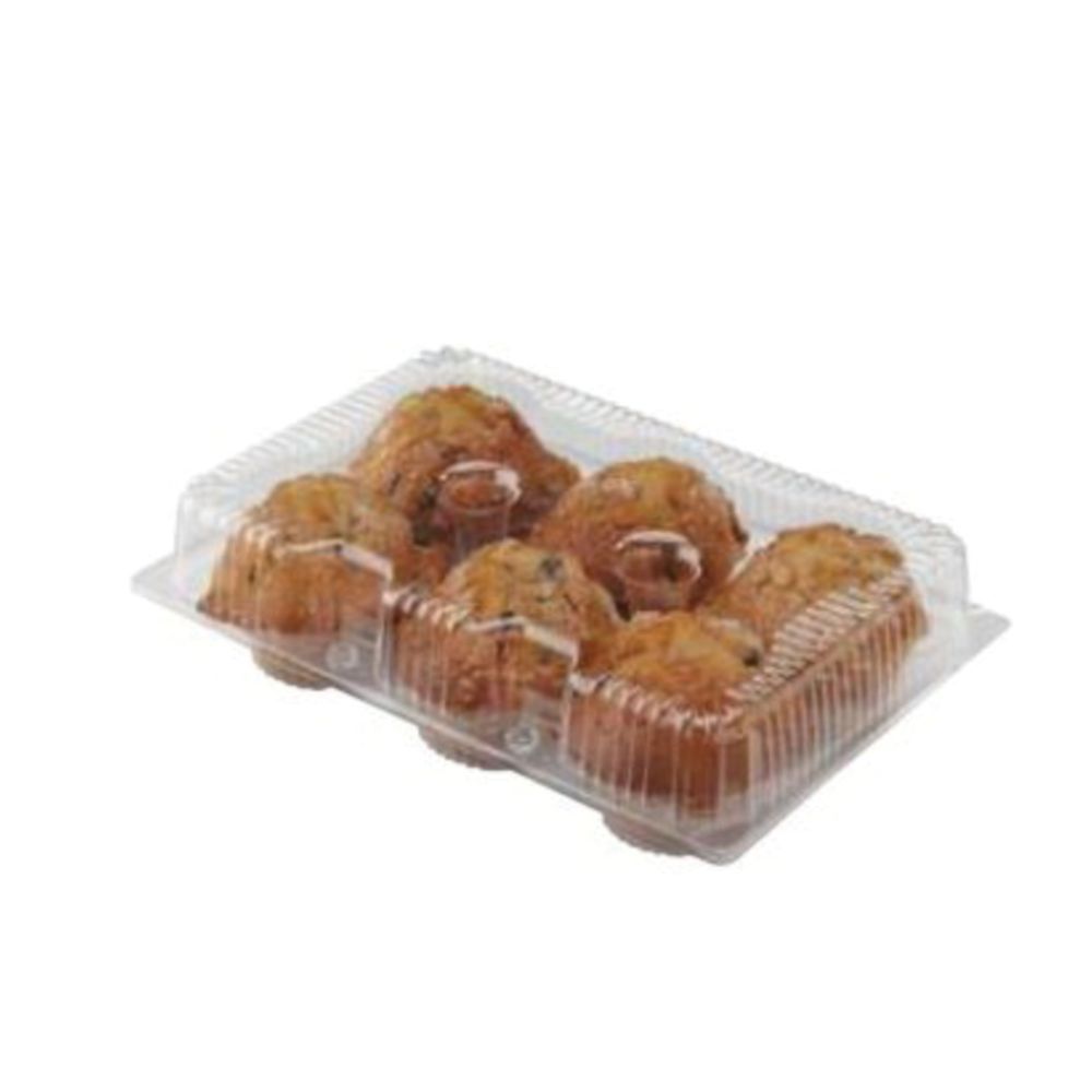 Polar Pak 6 Clear Polystyrene High Top Cupcake Container, 9.6 X 7.06 X 3.66 Inch -- 200 Per Case