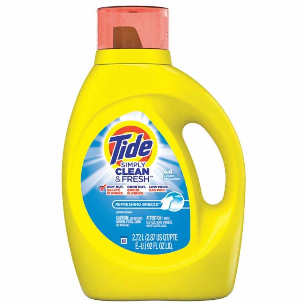 Tide Simply Clean And Fresh Refreshing Breeze Liquid Laundry Detergent, 2.72 Liter -- 4 Per Case