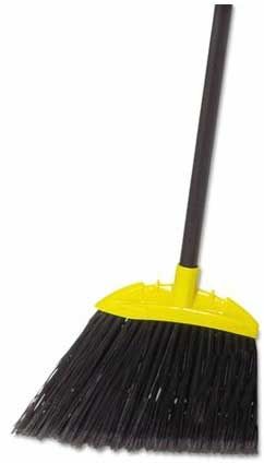 Rubbermaid Black Jumbo Smooth Sweep Angle Broom With Metal Handle, 2/3 X 56-7/8 X 11-7/8 Inch -- 6 Per Case