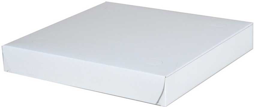 Southern Champion Tray White Kraft Paperboard Lock Corner Plain Pizza Box, 10 X 10 X 1.5 Inch -- 100 Per Case