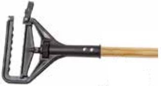 Acs Quick-change Plastic Head Wood Mop Handle, 1 1/8 X 54 Inch