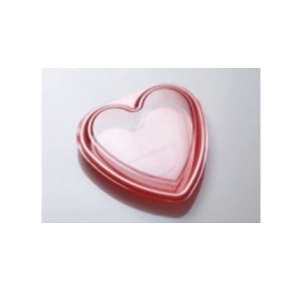 Bardes Plastics 1 Cell Red Heart Container With Cover, 32 Fluid Ounce Capacity -- 50 Per Case