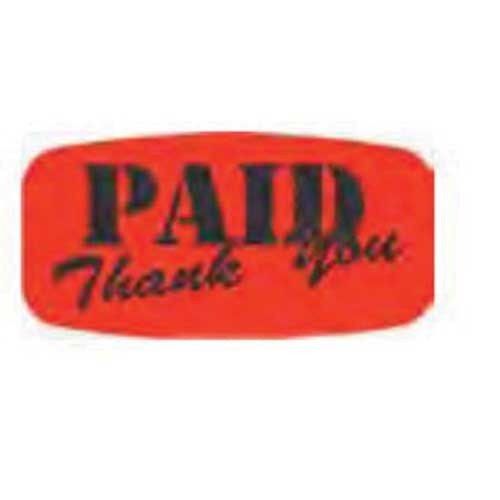 Bollin Label Red Glow Small Oval Mild Label, 0.625 X 1.25 Inch, 1000 Per Roll