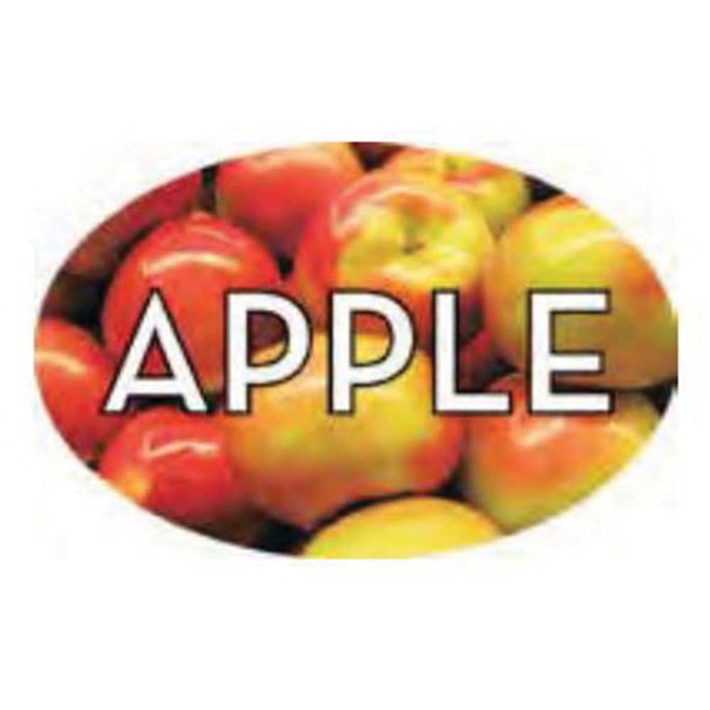 Bollin Label Small Oval Apple Flavor Label, 500 Per Roll