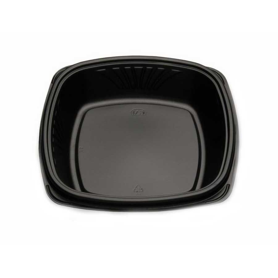 Forum Black Polystyrene Square Plate, 9 X 9 X 1.85 Inch -- 300 Per Case
