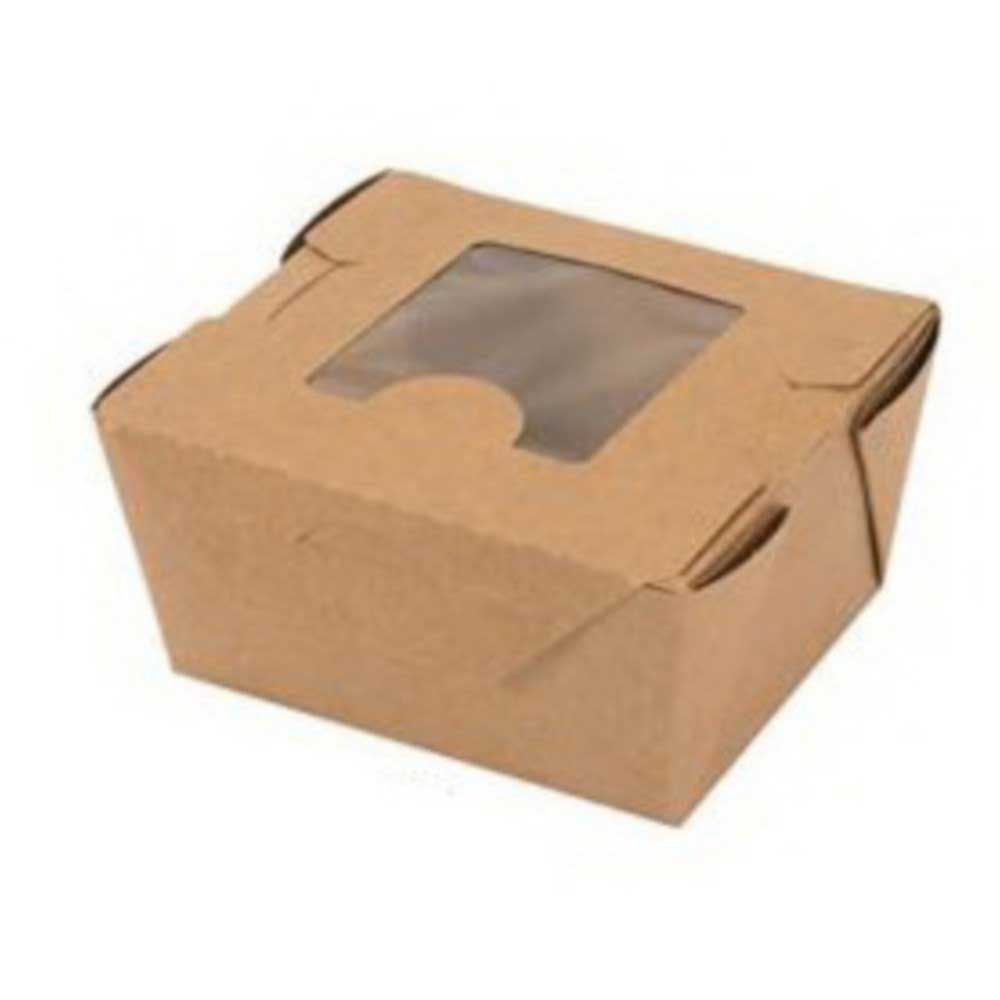 Westrock Bio-pak Paper Board Take Out Window Container, 2.5 Inch Height -- 360 Per Case