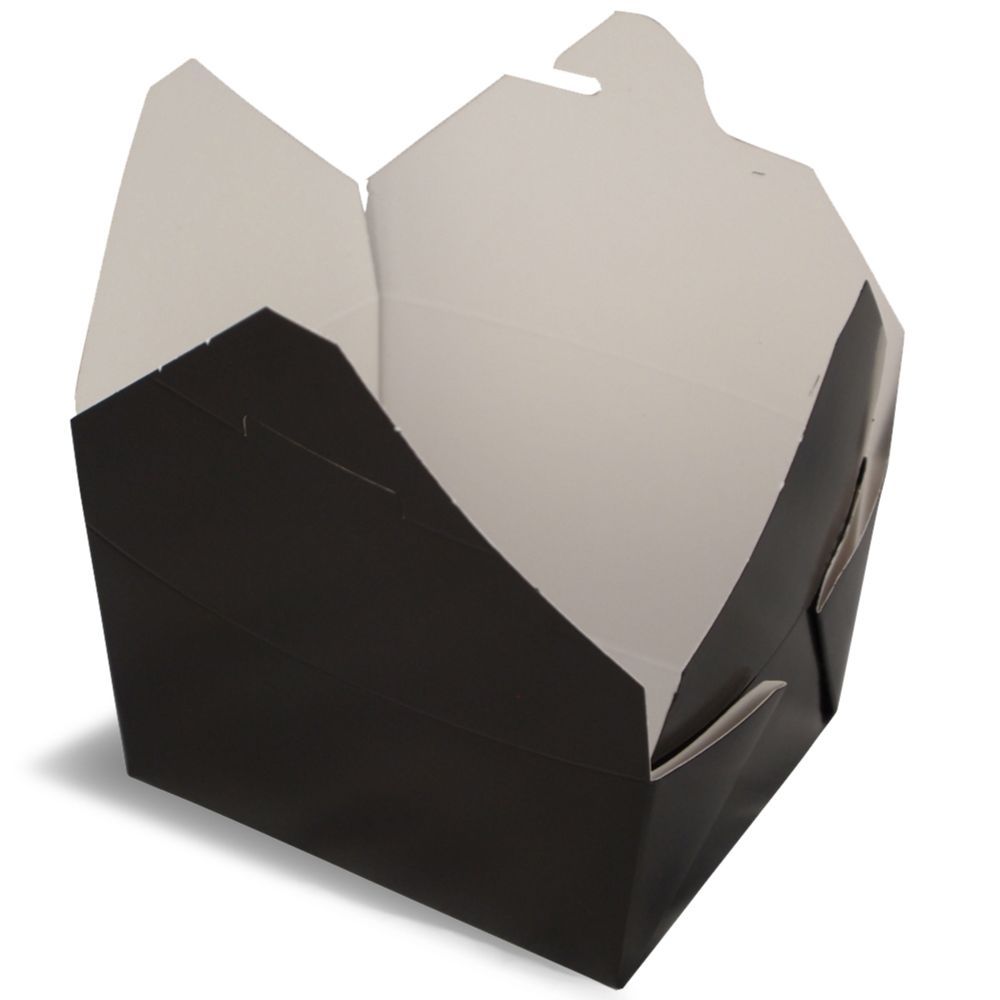 Bio-pak Black Food Container, 8 Pound Capacity -- 300 Per Case
