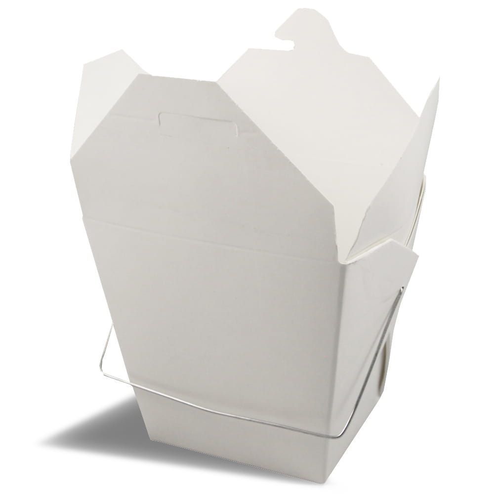 Fold-pak White Western Style Food Pail With Wire Hand, 16 Ounce -- 500 Per Case