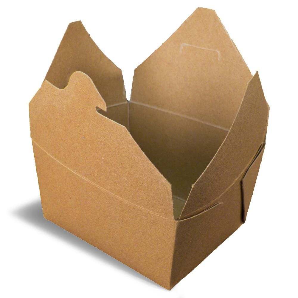 Fold-pak Bio Plus Terra Ii Number 4 Kraft Food Container -- 160 Per Case