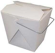 Westrock Fold Pak White 1 Pint Food Pail With Wire Handle, 16 Ounce -- 500 Per Case