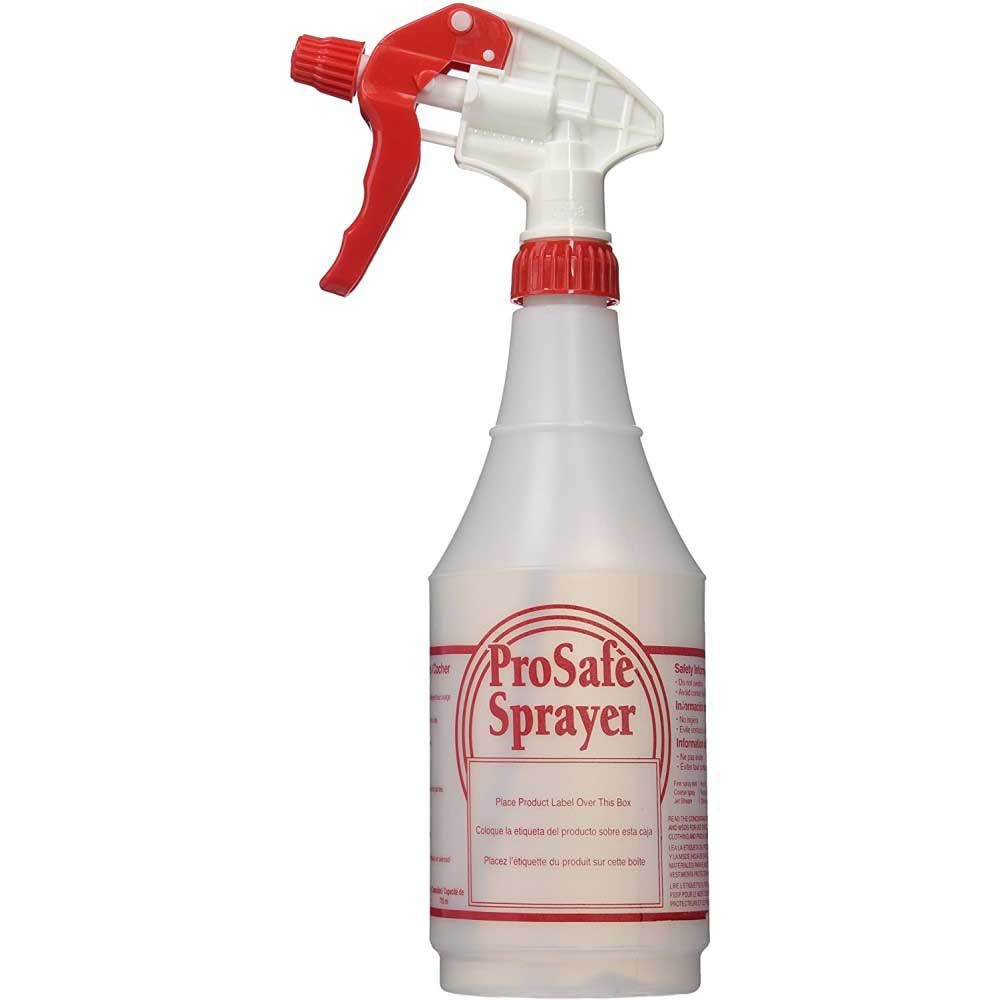 American Plastics Red/white Plastics Prosafe Trigger Sprayer And Bottle, 4 X 1.25 X 10.25 Inch, 3 Per Pack