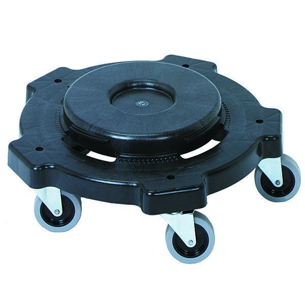 American Plastics Huskee Black Receptacle Round Dolly, 18 X 18 X 5.25 Inch -- 8 Per Case