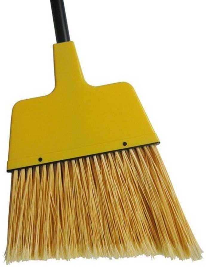 Continental Commercial Yellow Angled Broom With 48 Inch Black Handle