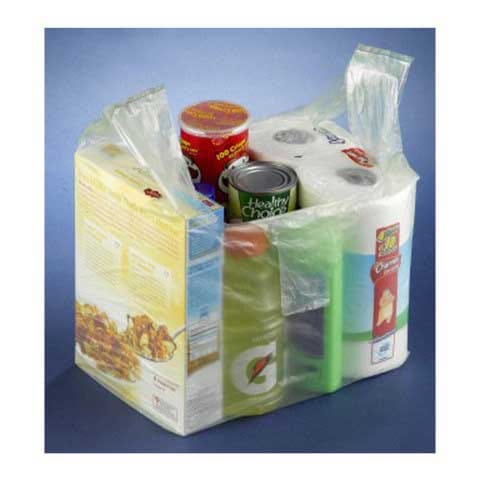 Crown Poly Green High Density Polyethylene 15 Mic Grocery Bag -- 1200 Per Case