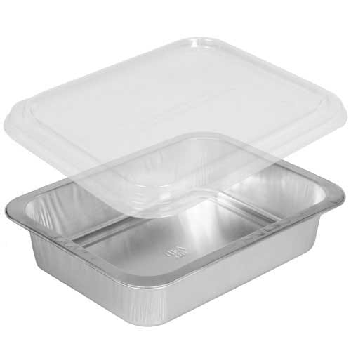 Handi-foil Of America Aluminum Smoothwall Pan With Clear Dome Lid -- 150 Per Case