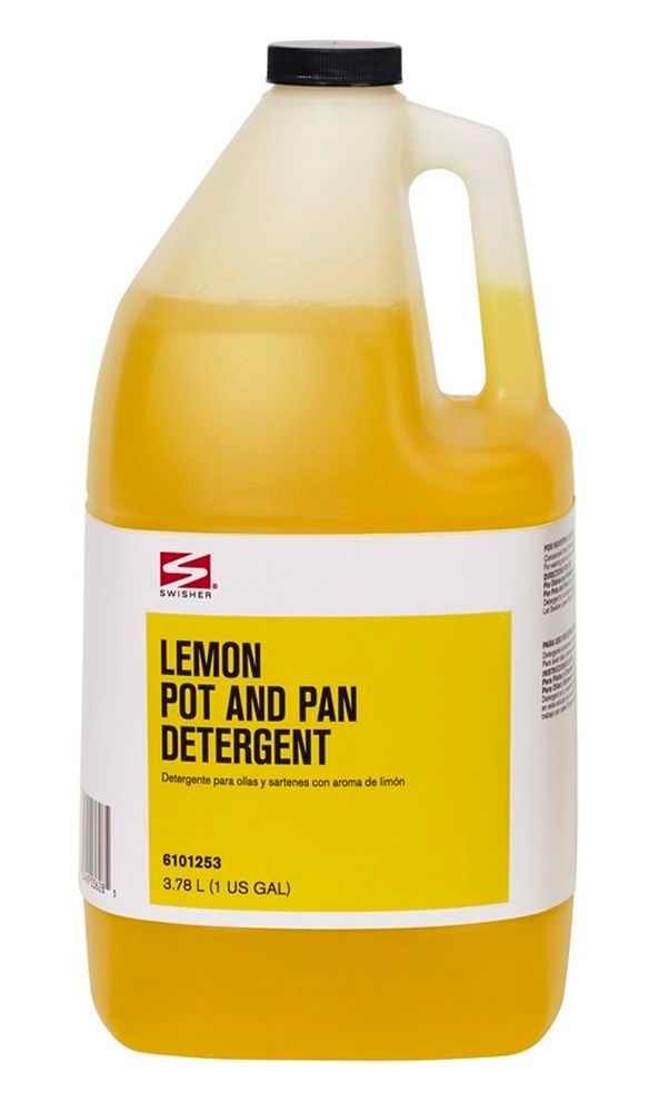 Swisher Yellow Lemon Pot And Pan Detergent, 1 Gallon -- 4 Per Case