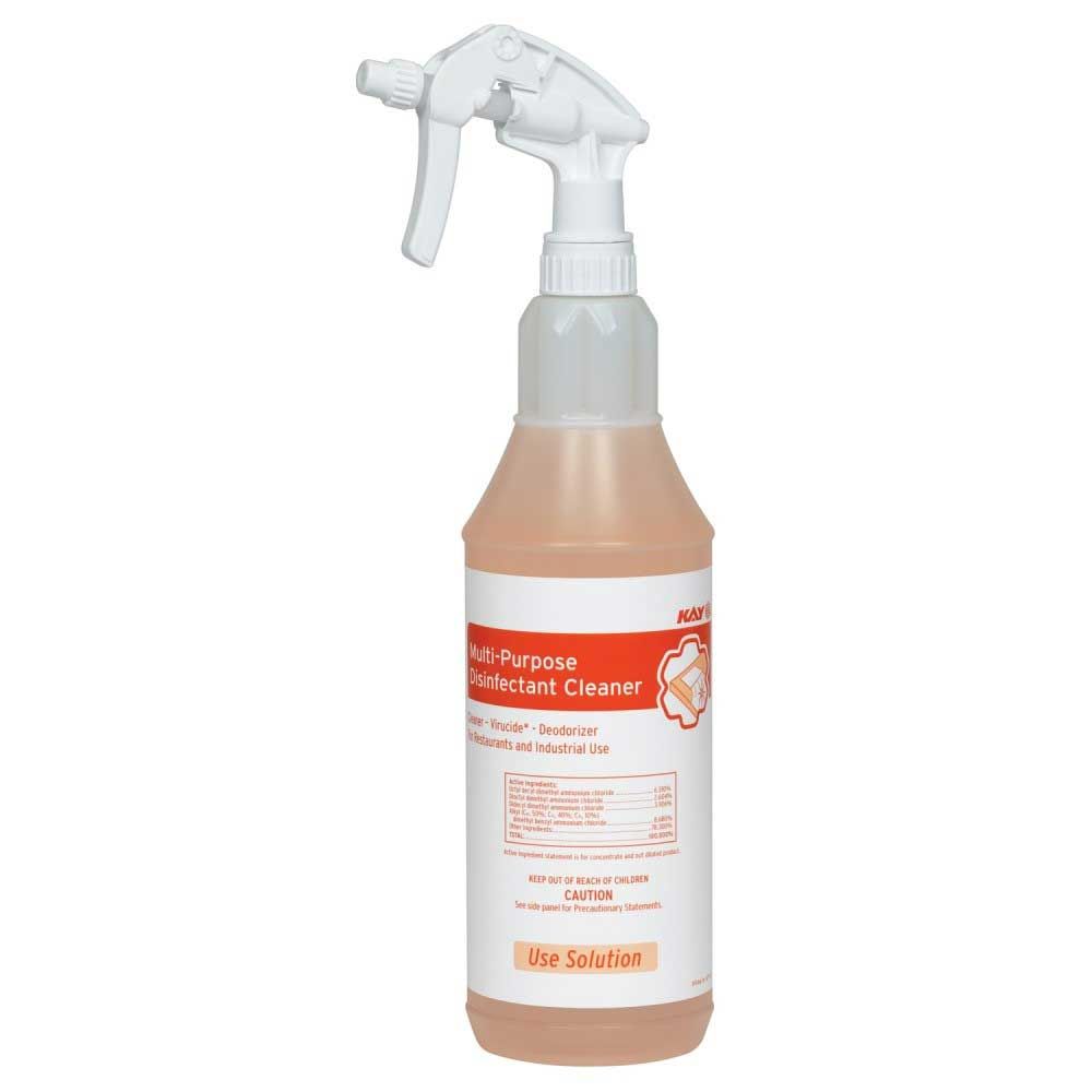 Ecolab Clear Polypropylene Multi Purpose Spray Bottle, 32 Ounce, 3 Per Pack