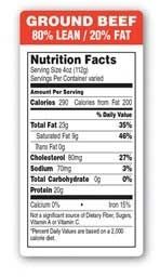 Epsen Hillmer Graphics 80% Lean 20% Fat Red Ground Beef Label, 1.5 X 3 In -- 1000 Per Case